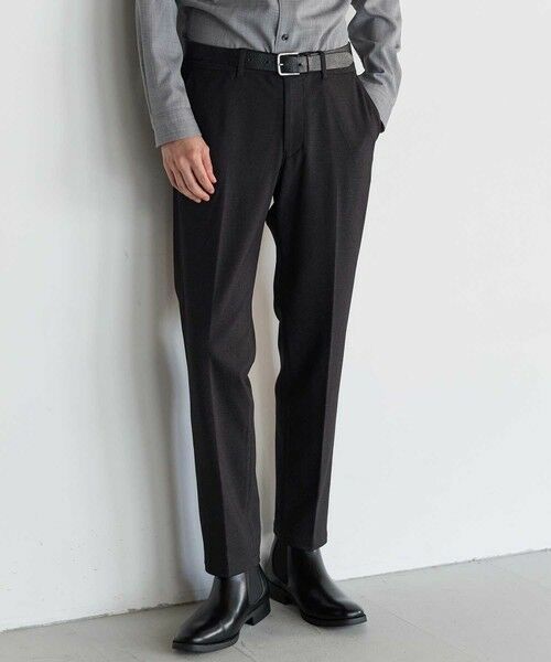 MEN'S BIGI / メンズビギ スラックス・ドレスパンツ | ジャガードポンチ パンツ＜セットアップ対応＞（ブラック）