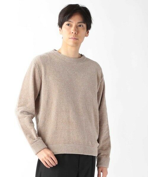 MEN'S BIGI / メンズビギ ニット・セーター | 【洗える】クルーネックモールニット（ベージュ）