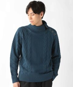 MEN'S BIGI / メンズビギ ニット・セーター | ドクターネックケーブルニット