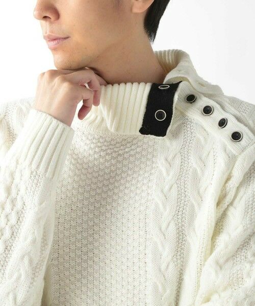 MEN'S BIGI / メンズビギ ニット・セーター | ドクターネックケーブルニット | 詳細3