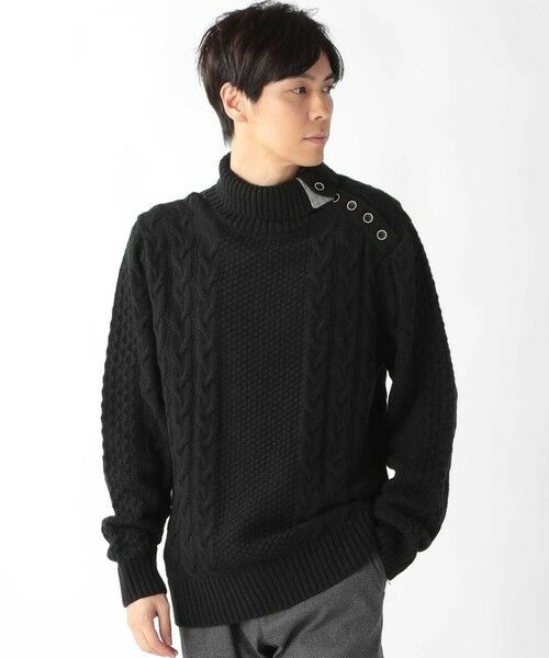 MEN'S BIGI / メンズビギ ニット・セーター | ドクターネックケーブルニット | 詳細5