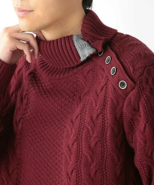 MEN'S BIGI / メンズビギ ニット・セーター | ドクターネックケーブルニット | 詳細18