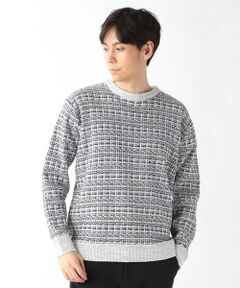 MEN'S BIGI / メンズビギ ニット・セーター | ツイードライクニットリラックスプルオーバー