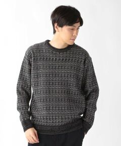 MEN'S BIGI / メンズビギ ニット・セーター | ツイードライクニットリラックスプルオーバー
