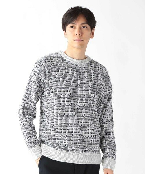 MEN'S BIGI / メンズビギ ニット・セーター | ツイードライクニットリラックスプルオーバー | 詳細1