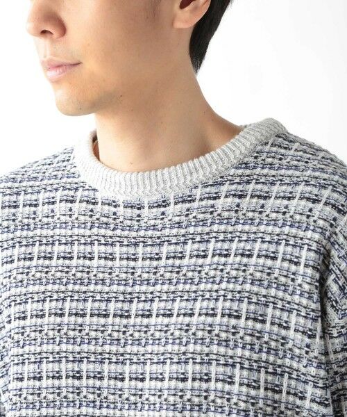 MEN'S BIGI / メンズビギ ニット・セーター | ツイードライクニットリラックスプルオーバー | 詳細4