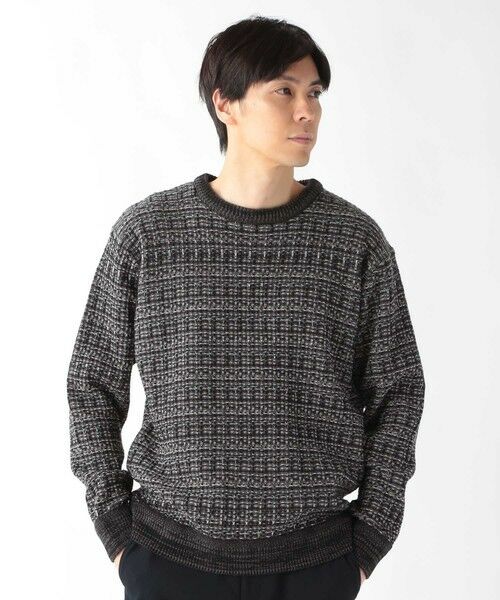 MEN'S BIGI / メンズビギ ニット・セーター | ツイードライクニットリラックスプルオーバー | 詳細6