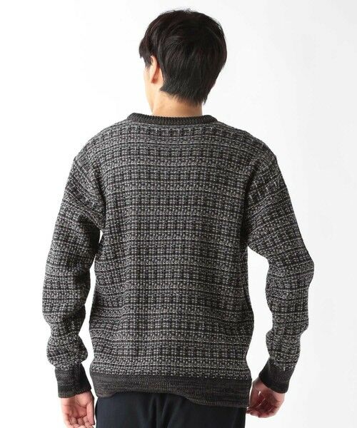 MEN'S BIGI / メンズビギ ニット・セーター | ツイードライクニットリラックスプルオーバー | 詳細8
