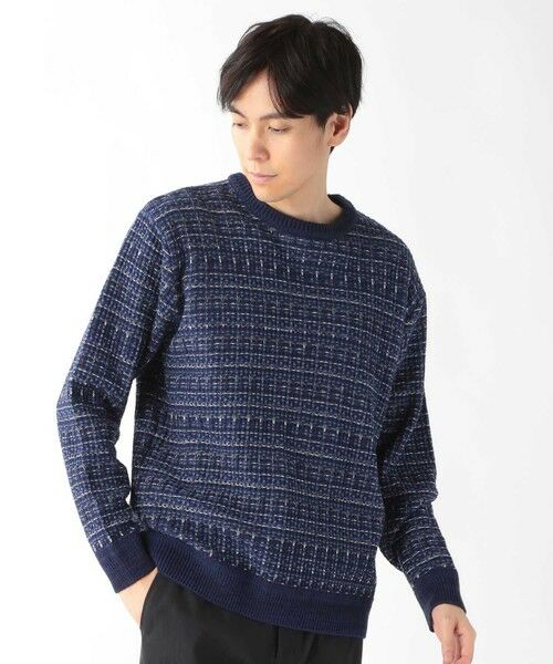 MEN'S BIGI / メンズビギ ニット・セーター | ツイードライクニットリラックスプルオーバー | 詳細10