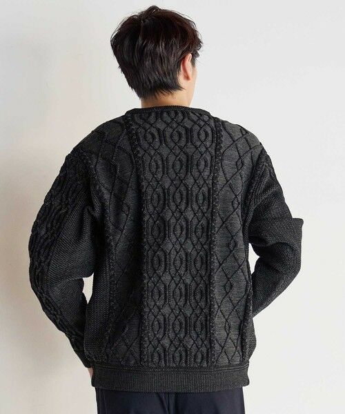 MEN'S BIGI / メンズビギ ニット・セーター | ケーブル編みプルオーバーニット | 詳細3