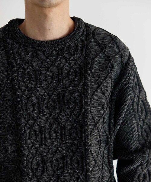 MEN'S BIGI / メンズビギ ニット・セーター | ケーブル編みプルオーバーニット | 詳細4