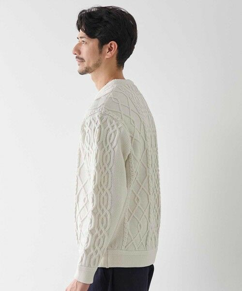 MEN'S BIGI / メンズビギ ニット・セーター | ケーブル編みプルオーバーニット | 詳細7