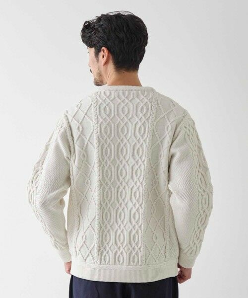 MEN'S BIGI / メンズビギ ニット・セーター | ケーブル編みプルオーバーニット | 詳細8
