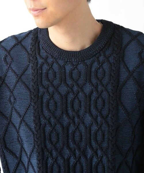 MEN'S BIGI / メンズビギ ニット・セーター | ケーブル編みプルオーバーニット | 詳細14