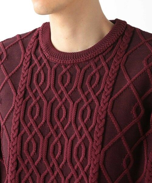 MEN'S BIGI / メンズビギ ニット・セーター | ケーブル編みプルオーバーニット | 詳細18