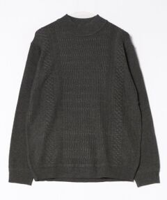 MEN'S BIGI / メンズビギ ニット・セーター | スウィッチデザイン モックネックニット