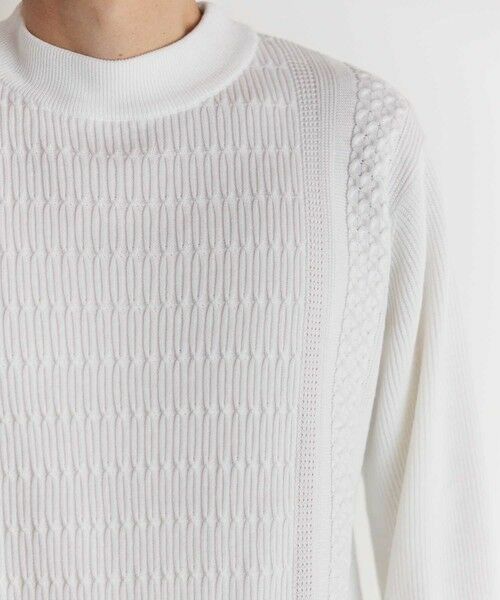 MEN'S BIGI / メンズビギ ニット・セーター | スウィッチデザイン モックネックニット | 詳細5