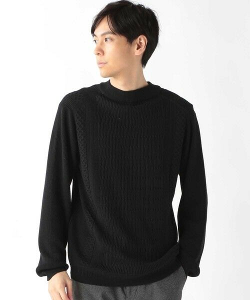 MEN'S BIGI / メンズビギ ニット・セーター | スウィッチデザイン モックネックニット | 詳細6