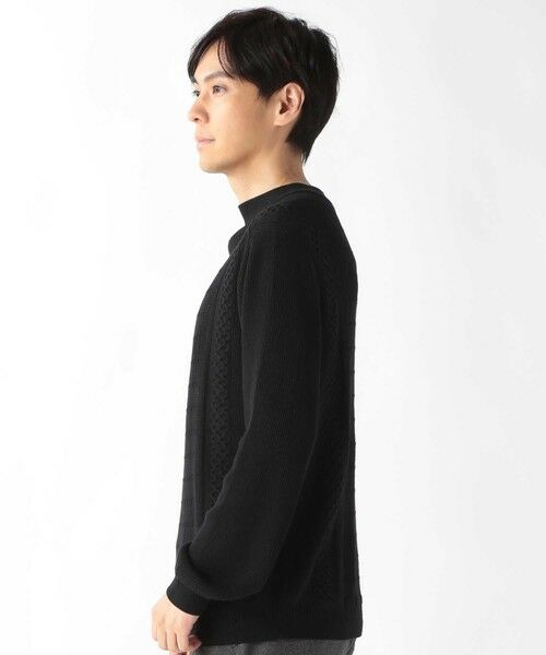 MEN'S BIGI / メンズビギ ニット・セーター | スウィッチデザイン モックネックニット | 詳細7