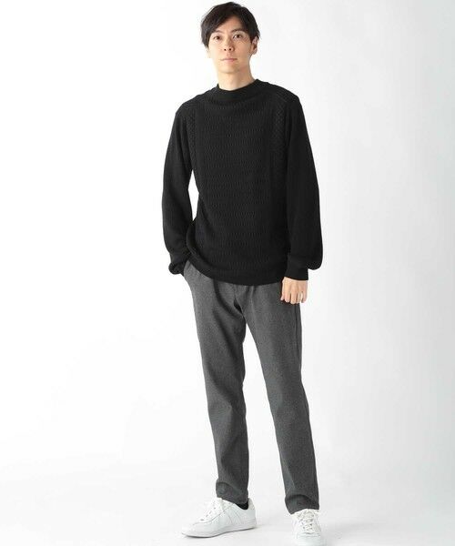 MEN'S BIGI / メンズビギ ニット・セーター | スウィッチデザイン モックネックニット | 詳細9