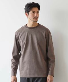 MEN'S BIGI / メンズビギ Tシャツ | フェイクスウェード エンボスプリント ロングスリーブ カットソー
