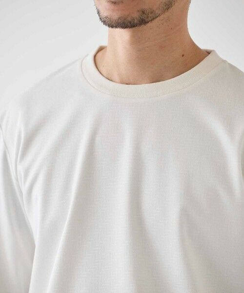MEN'S BIGI / メンズビギ Tシャツ | フェイクスウェード エンボスプリント ロングスリーブ カットソー | 詳細4