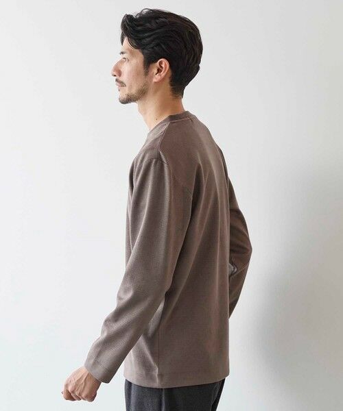 MEN'S BIGI / メンズビギ Tシャツ | フェイクスウェード エンボスプリント ロングスリーブ カットソー | 詳細7