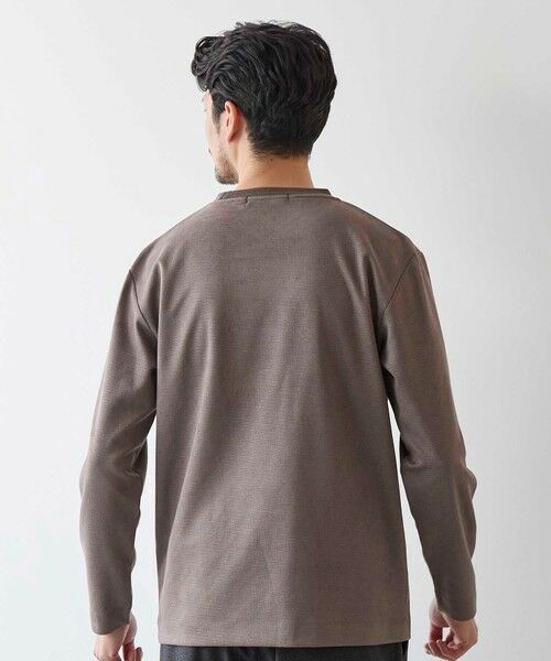 MEN'S BIGI / メンズビギ Tシャツ | フェイクスウェード エンボスプリント ロングスリーブ カットソー | 詳細8
