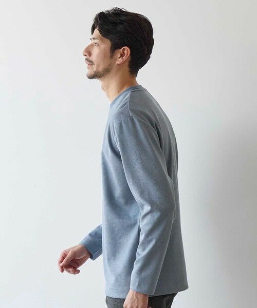 MEN'S BIGI / メンズビギ Tシャツ | フェイクスウェード エンボスプリント ロングスリーブ カットソー | 詳細12