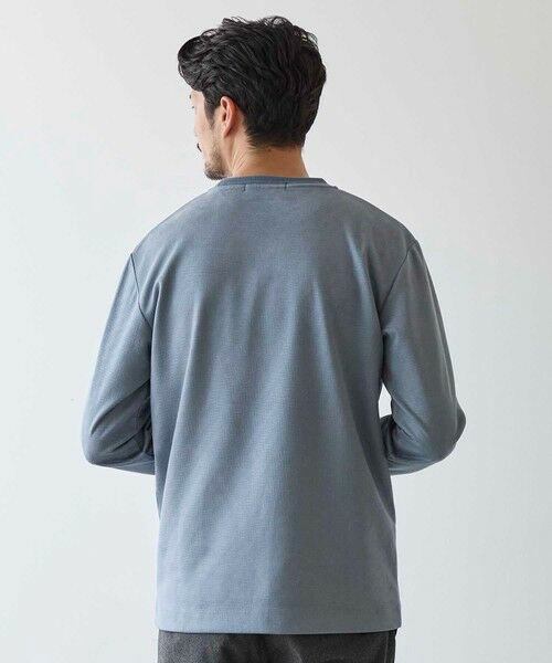 MEN'S BIGI / メンズビギ Tシャツ | フェイクスウェード エンボスプリント ロングスリーブ カットソー | 詳細13