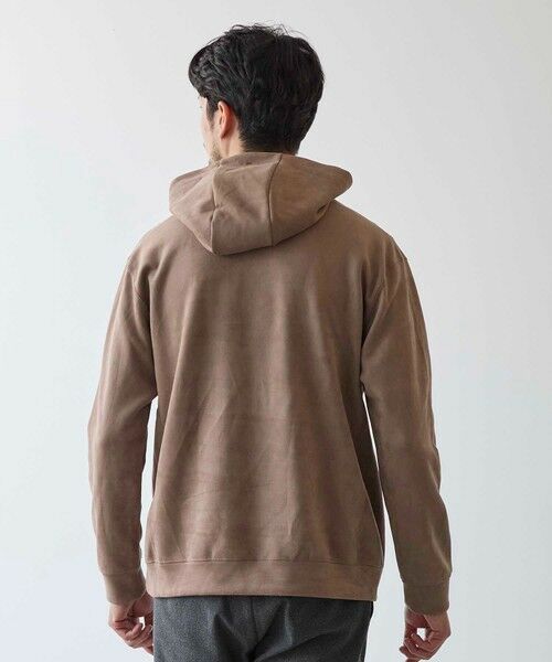 MEN'S BIGI / メンズビギ スウェット | フェイクスエードプルオーバーパーカー | 詳細7