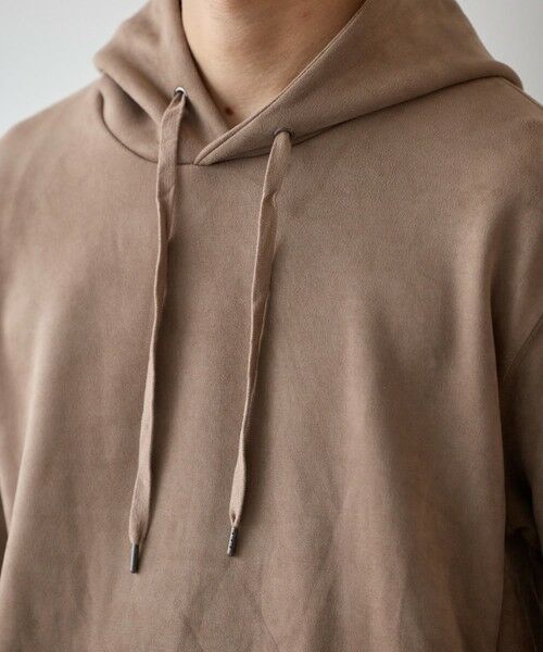MEN'S BIGI / メンズビギ スウェット | フェイクスエードプルオーバーパーカー | 詳細8
