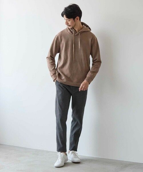 MEN'S BIGI / メンズビギ スウェット | フェイクスエードプルオーバーパーカー | 詳細9