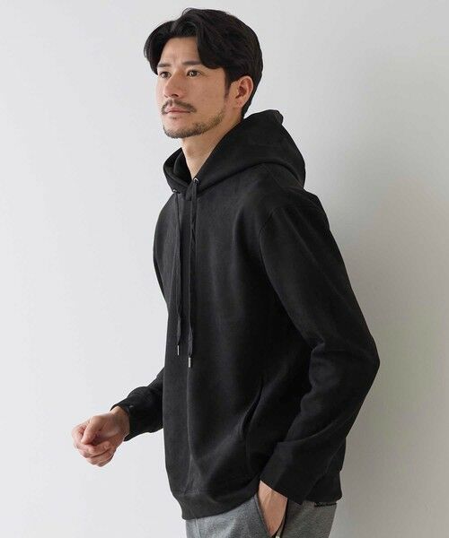 MEN'S BIGI / メンズビギ スウェット | フェイクスエードプルオーバーパーカー | 詳細11