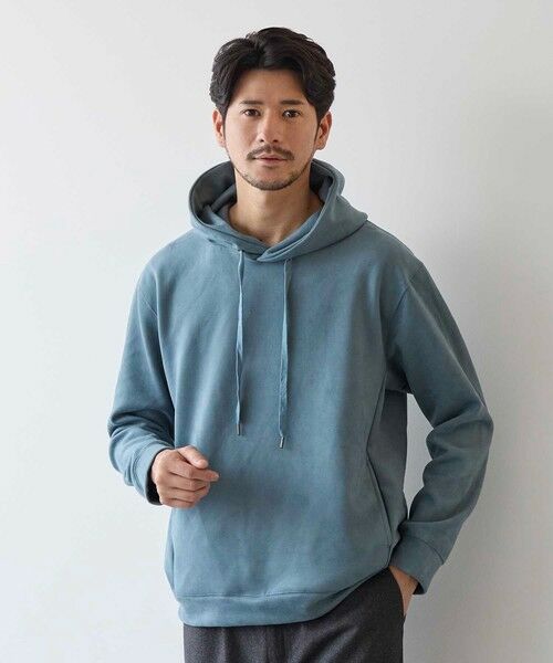 MEN'S BIGI / メンズビギ スウェット | フェイクスエードプルオーバーパーカー | 詳細16