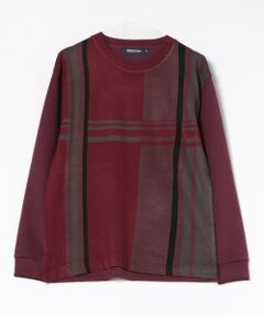 MEN'S BIGI / メンズビギ スウェット | ニット×ポンチ パネル切り替え クルーネックロンT