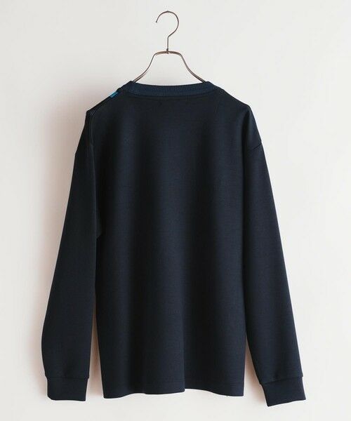 MEN'S BIGI / メンズビギ スウェット | ニット×ポンチ パネル切り替え クルーネックロンT | 詳細7