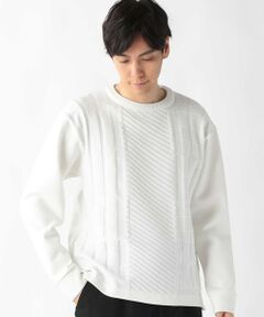 MEN'S BIGI / メンズビギ スウェット | ニット×ダンボールクルーネックスウェット