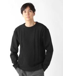 MEN'S BIGI / メンズビギ スウェット | ニット×ダンボールクルーネックスウェット