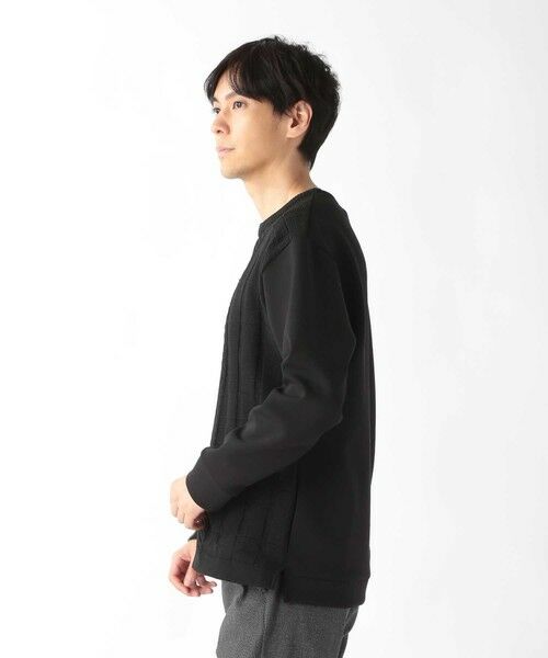 MEN'S BIGI / メンズビギ スウェット | ニット×ダンボールクルーネックスウェット | 詳細11