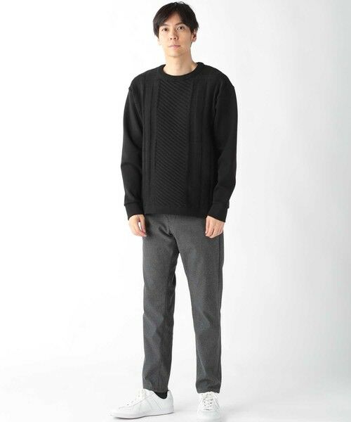 MEN'S BIGI / メンズビギ スウェット | ニット×ダンボールクルーネックスウェット | 詳細14