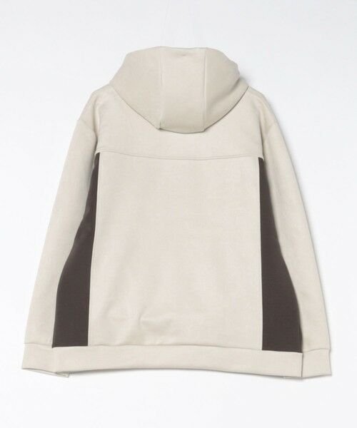 MEN'S BIGI / メンズビギ スウェット | フェイクスエード 切り替え リラックスフィットパーカ | 詳細4
