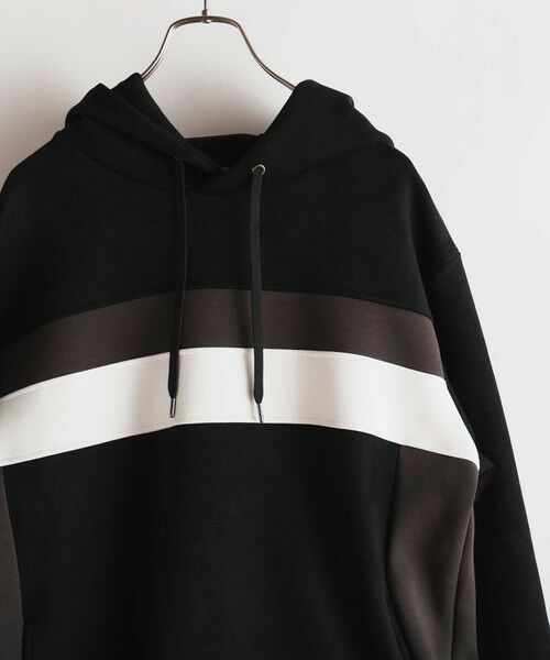 MEN'S BIGI / メンズビギ スウェット | フェイクスエード 切り替え リラックスフィットパーカ | 詳細8