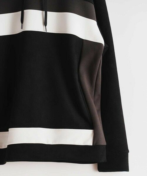 MEN'S BIGI / メンズビギ スウェット | フェイクスエード 切り替え リラックスフィットパーカ | 詳細9