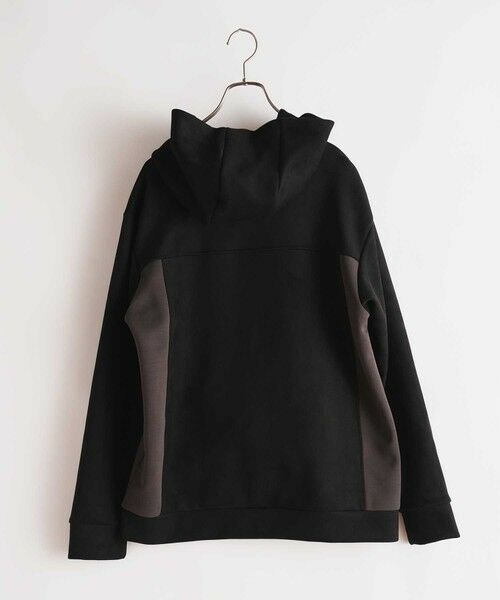 MEN'S BIGI / メンズビギ スウェット | フェイクスエード 切り替え リラックスフィットパーカ | 詳細10