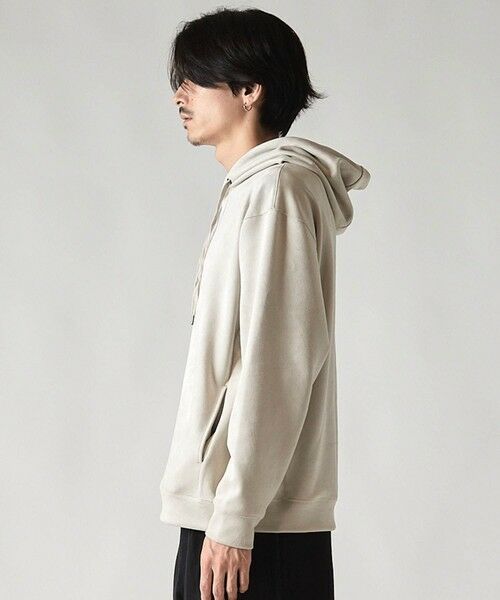 MEN'S BIGI / メンズビギ スウェット | ＊WEB限定 フェイクスエード リラックスフィットフーディ | 詳細2