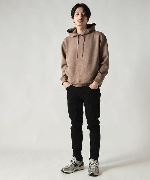 MEN'S BIGI / メンズビギ スウェット | ＊WEB限定 フェイクスエード リラックスフィットフーディ | 詳細6