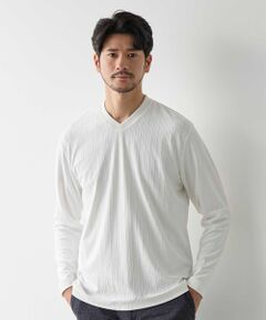 MEN'S BIGI / メンズビギ Tシャツ | リンクスジャガード　リブニットソーTシャツ