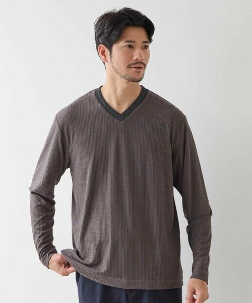 MEN'S BIGI / メンズビギ Tシャツ | リンクスジャガード　リブニットソーTシャツ | 詳細7