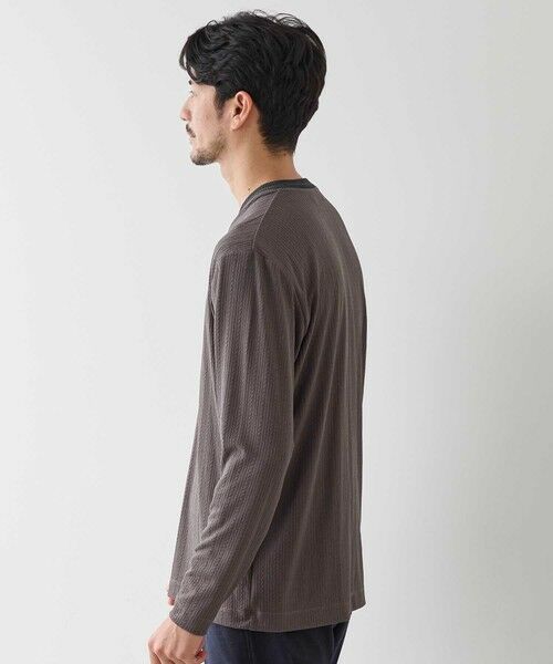 MEN'S BIGI / メンズビギ Tシャツ | リンクスジャガード　リブニットソーTシャツ | 詳細8